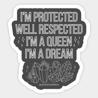 I'm Protected, Yung Baby Tate Lyrics Sticker